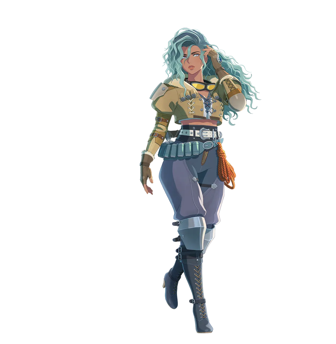 Kora — MH Stories 3 character, Gunlance user, partner Monstie Gravy